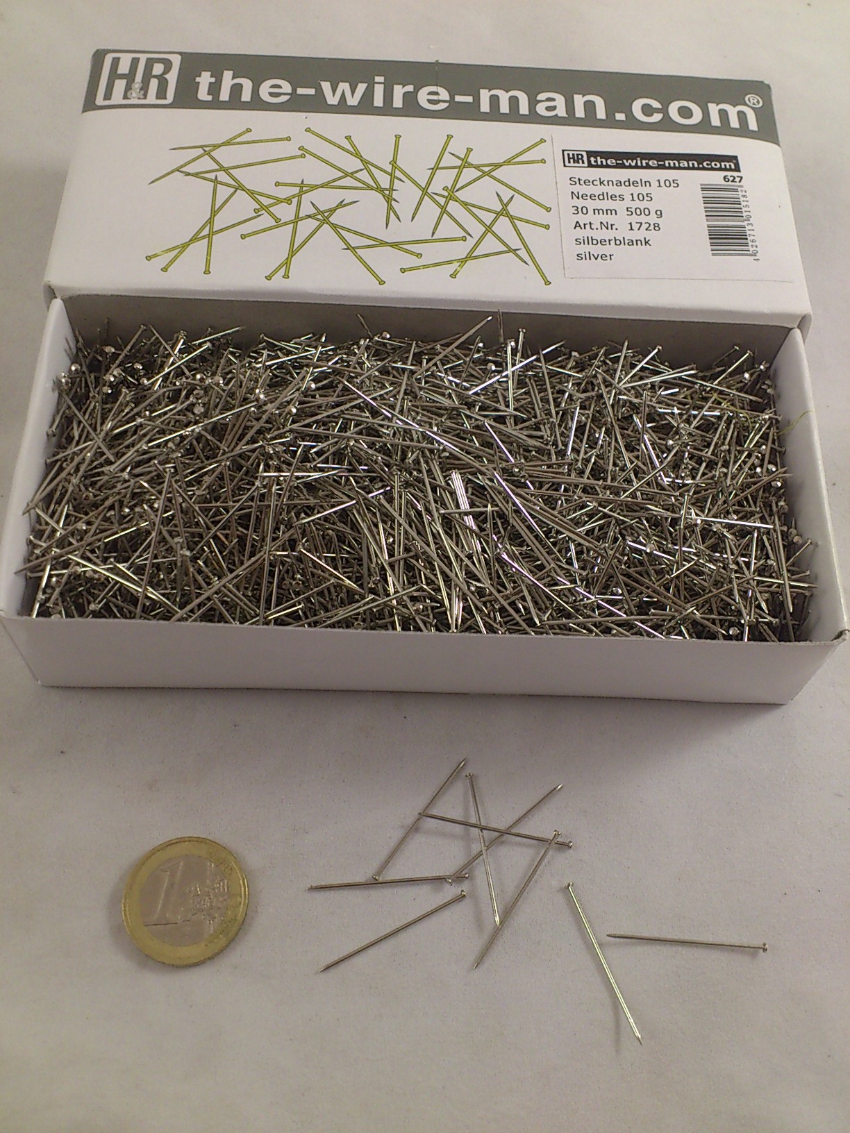Iron pins 3 cm 500 gr. nickel-plated